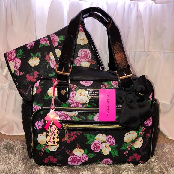 betsey johnson floral diaper bag backpack
